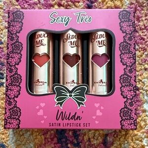 SEDUCE Wild'n Satin Lipstick Set - Bold Red and Pink Trio